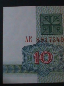 ​BELARUS-1992- NATIONAL BANK-10 RUBEL-UN-CIRULATED NOTE- WE SHIP TO WORLDWIDE