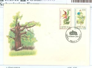 Lithuania 425-426 1992 Plants, flowers; two stamps