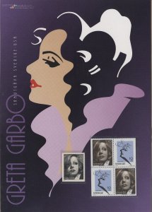 Sweden US joint issue Scott #2517, 3943 Greta Garbo movie star cinema MNH stamps