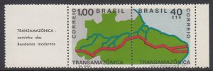 Brazil 1189-90 Trans-Amazon Highway mnh 