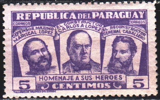 Paraguay. 1954. 711 from the series. National heroes. MLH.