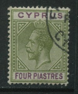 Cyprus KGV 1921 4 piastres used