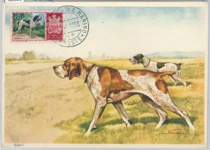 52685 - SAN MARINO -   MAXIMUM CARD - 1957  ANIMALS:  HUNTING DOG
