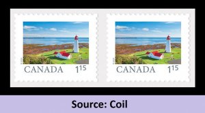 Canada 3437 Far & Wide Point Prim Lighthouse $1.15 coil pair MNH 2024
