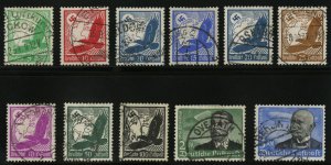 Germany, Air Post #C46-56 (Mi. 529-539) Cat€75, 1934 Zeppelin, complete set...