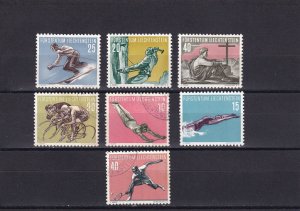 SA08a Liechtenstein 1955-1958 Sports hinged and used stamps