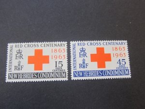 New Hebrides 1963 Sc 94-5 set MH