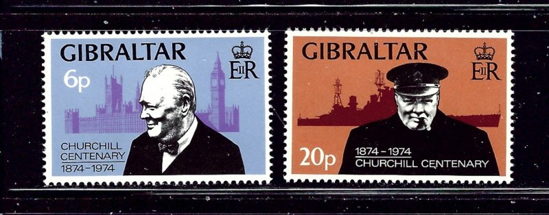 Gibraltar 316-17 MNH 1974 Winston Churchill