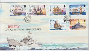 Jersey  2001 HMS Jersey set 6 on FDC