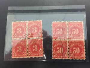 USA J82, J86 Used Blocks Of 4 