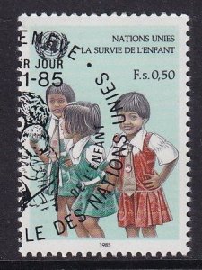 United Nations Geneva  #138  cancelled  1985 UNICEF  50c