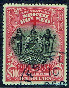 NORTH BORNEO 1918 Red Cross + FOUR CENTS surcharge on - 42234