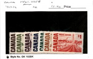 Canada, Postage Stamp, #461-465B Mint LH, 1967-72 (AE)
