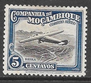 Mozambique Company C1: 5c Airplane over Beira, unused, NG, F-VF