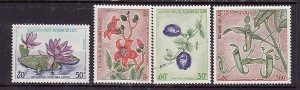 Laos-Sc#246-8,C116-unused NH set-Flowers-Flora-1974-