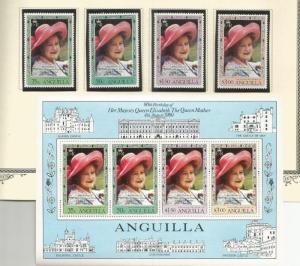 ANGUILLA SCOTT 394-7 MNH AND 397A MNH