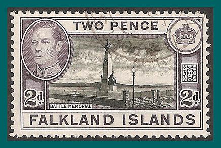 Falkland Islands 1938 Memorial, 2d used 86,SG149