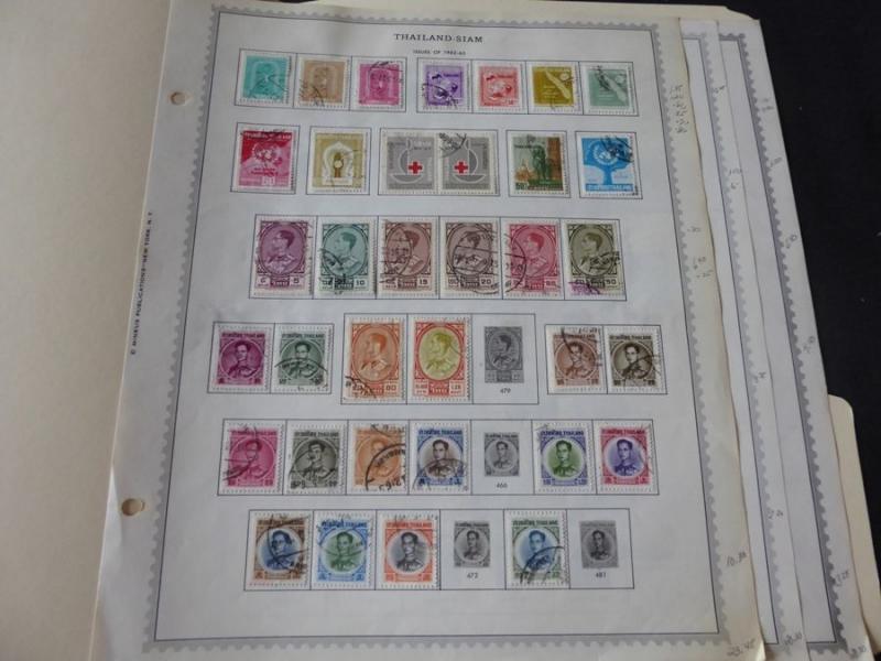 Thailand 1962-1968 Extensive Stamp Collection on Album Pages