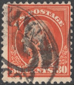 SC#516 30¢ Franklin Single (1917) Used
