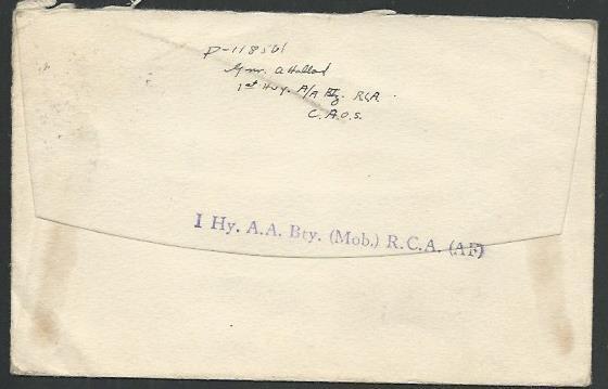 CANADA 1943 WW2 active service cover FIELD PO 527..........................64352