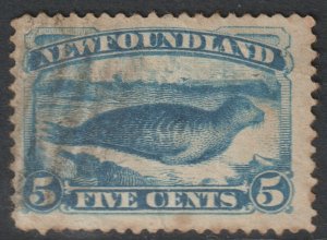 Canada Newfoundland Scott 55 - SG59a, 1894 Seal 5c used