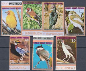 Equatorial Guinea Mi 989-995 MNH Imperforate Birds ZAYIX 0224M0027M