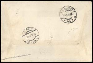 Germany 1927 First Flight Braunschweig- Halle Wien Vienna Airmail Cover 85715