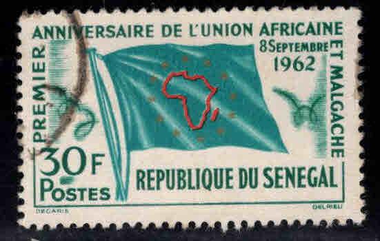 Senegal Scott 211 Used Flag stamp