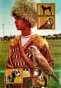 Falconry & Dog Postage Stamps of Turkmenistan Exclusive Original Collectible #15