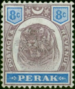 Perak 1895 8c Dull Purple & Ultramarine SG71 Fine & Fresh VLMM