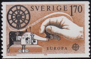 Sweden 1979 MNH Sc #1279 1.70k Hand on telegraph EUROPA