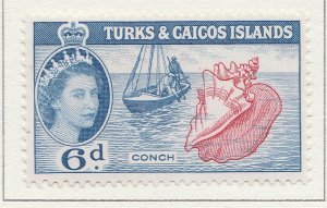 1957 English Colonies British Colony TURKS AND CAICOS ISL 6d MH* A28P14F27295-