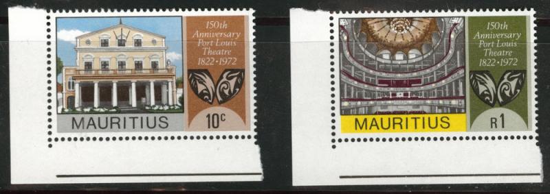 Mauritius Scott 393-394 MNH** 1972 Theater set