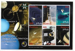 2008 Maldives Sc2956 50 Yrs of Space Exploration: Voyager II MNH S/S of 6