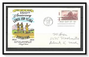 US #1063 Lewis & Clark Fluegel Cachet FDC