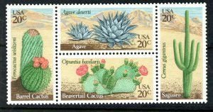 SCOTT  1942-45  DESERT PLANTS  20¢  BLOCK OF 4  MNH  SHERWOOD STAMP