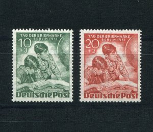 GERMANY BERLIN 1951 YOUNG STAMP COLLECTORS ISSUE 9NB6-9NB7 PERFECT MNH