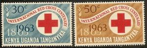 K.U.T. 142-43 Mint OG 1963 Red Cross