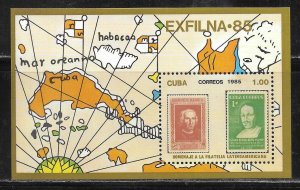 Cuba 2818 EXFILNA '85 Philatelic Exhibition s.s. MNH