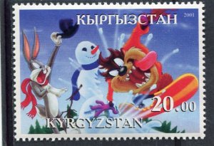 Kyrgyzstan 2001 BUGS BUNNY DISNEY CARTOON 1 value Perforated Mint (NH)