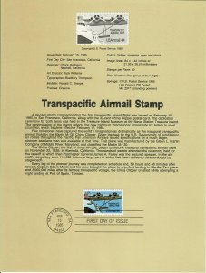 US SP670 Transpacific Airmail Souvenir Page #C115