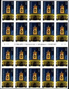 United States #3071, Complete Set, Bkt Pane of 20, 1996, Never Hinged