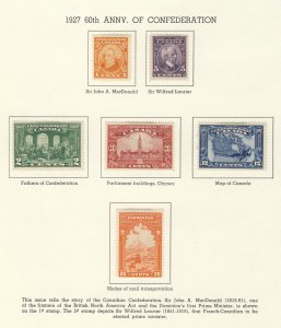 6x Confederation Stamps #141 to 145 MH F/VF. GuideValue=$58.00 mailed off paper
