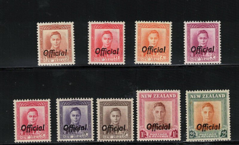 New Zealand #O92 - #O99 Very Fine Never Hinged Set