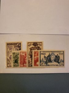 Stamps Mauritania Scott #69-74 hinged