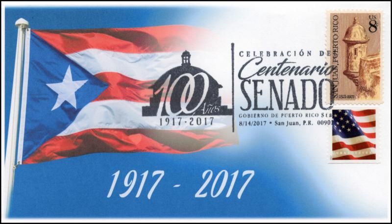 17-402, 2017, 100 Years, San Juan PR, Puerto Rico, Pictorial, Event Cover, 