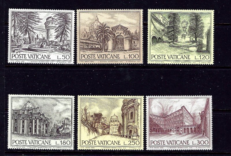 Vatican 601-06 MNH 1976 set