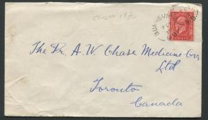 NEW BRUNSWICK SPLIT RING TOWN CANCEL COVER BURNSVILLE