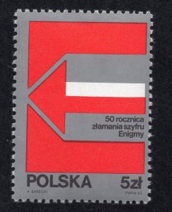 Poland 1983 5z Enigma Decoding, Scott 2582A MNH, value = 25c