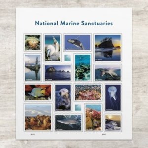 US 5713 National Marine Sanctuaries forever sheet (16 stamps) MNH 2022 Aug 15 